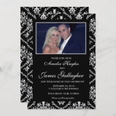 Foto van Black Damsk bruiloft Kaart (Voorkant / Achterkant)