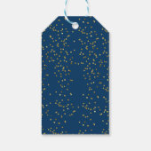 Foto van Blue and Gold Third Birthday Cadeaulabel (Achterkant)