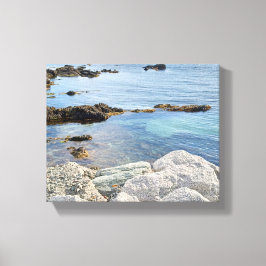 Foto van Blue Ocean Shore Natuur's Outdoor Beauty Canvas Afdruk