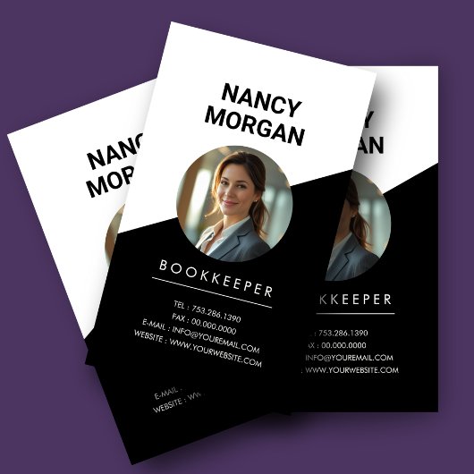 Foto van boekhouder visitekaartje