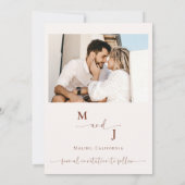 Foto van Boho | Modern Save the Date Uitnodiging (Achterkant)