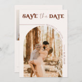Foto van Boho | Modern Save the Date Uitnodiging (Voorkant / Achterkant)