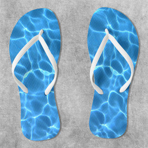 Foto van Bright Aqua Blue-zwemmen Teenslippers