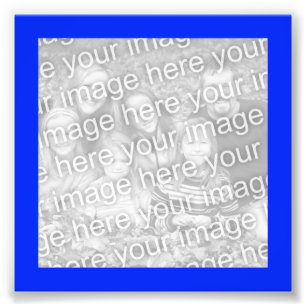 Foto van Bright Blue Lijst Afdruk