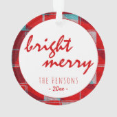 Foto van Bright Merry Red Knit Knitting Ornament (achterkant)