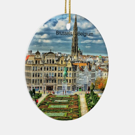 Foto van Brussel, België Keramisch Ornament (Rechts)