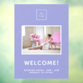 Foto van Business logo violet lavender Raamsticker (Vel 3)