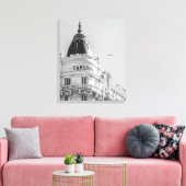 Foto van Cannes bnw van Carlton hotel Canvas Afdruk (Insitu (Woonkamer))