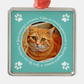 Foto van Cat Memorial Paw Metalen Ornament (Voorkant)