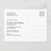 Foto van Center Square Monogram Weddenschap Hartel Briefkaart (Achterkant)