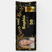 Foto van Cheers & Beers 50th Birthday Spandoek (Verticaal)