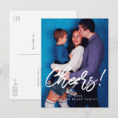 Foto van Cheers Modern New Year Briefkaart (Voorkant / Achterkant)