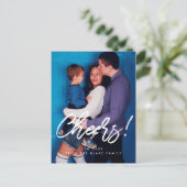 Foto van Cheers Modern New Year Briefkaart (Staand voorkant)