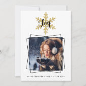 Foto van Chic Festive Snowflake Feestdagenkaart (Voorkant)