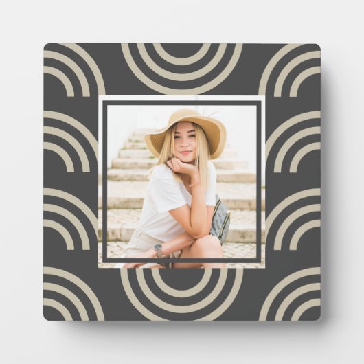 Foto van Chic Gray Rainbow Fotoplaat (Voorkant)