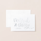 Foto van Chic Married & Merry kerstbruiloft Folie Kaarten (Voorkant met envelop)