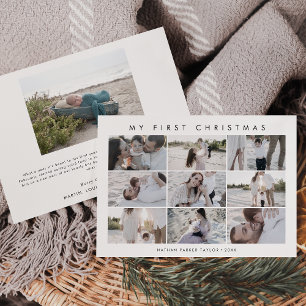 Foto van Chic My First Kerstmis 10 Baby Collage Feestdagenkaart