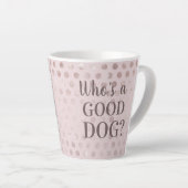 Foto van Chic Pink Polka Dot Pet Latte Mok (Rechterhoek)