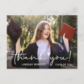 Foto van Chic Script Afstuderen - Hartelijk dank Briefkaart (Voorkant)