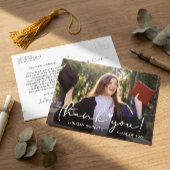 Foto van Chic Script Afstuderen - Hartelijk dank Briefkaart