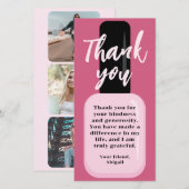 Foto van Chic Trendy Modern Pink Nail Pools Bedankkaart (Voorkant / Achterkant)