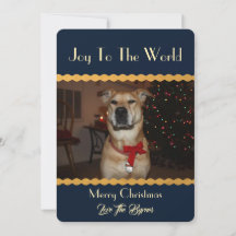 Foto van Christmas Add Image Template Blue Gold