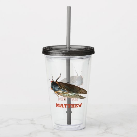 Foto van Cicada Bug, Insect gepersonaliseerd Acryl Drinkbeker (Voorkant)