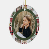 Foto van Classic Nutcraker Pattern Keramisch Ornament (Rechts)