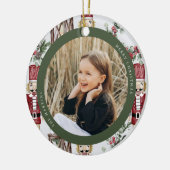 Foto van Classic Nutcraker Pattern Keramisch Ornament (Links)