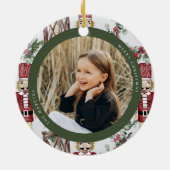 Foto van Classic Nutcraker Pattern Keramisch Ornament (Achterkant)