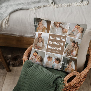 Foto van Collage Family   Gelukkig Grateful Blesse Kussen