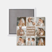 Foto van Collage Family | Gelukkig Grateful Blesse Magneet (Voorkant / Achterkant)