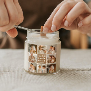 Foto van Collage Family   Gelukkig Grateful Blesse Vierkante Sticker