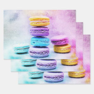 Foto van Colorful Delicious Macarons Inpakpapier Vel