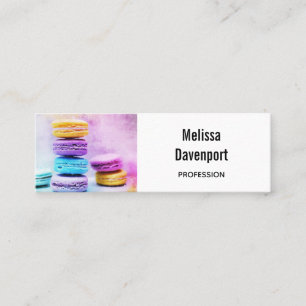 Foto van Colorful Delicious Macarons Mini Visitekaartje