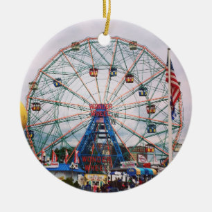Foto van Coney Island Wonder Wheel Keramisch Ornament