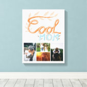 Foto van Cool Mam Hand Lettering Moederdag 4 Canvas Afdruk (Insitu (Houten vloer))