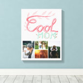 Foto van Cool Mam Hand Lettering Moederdag 4 Canvas Afdruk (Insitu (Houten vloer))
