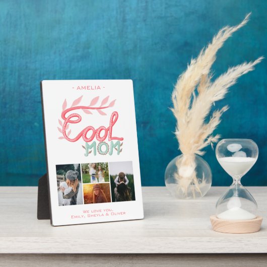 Foto van Cool Mam Hand Lettering Moederdag 4 Fotoplaat (Zijkant)