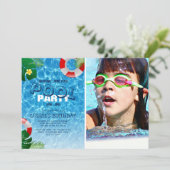 Foto van Cool Pool Party | Zwemwaterdag Kaart (Staand voorkant)