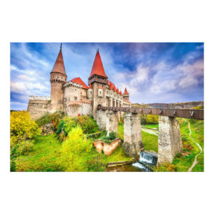 Foto van Corvin castle Afdruk