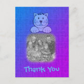 Foto van Cute Blue Cat Hartelijk dank Briefkaart (Voorkant)