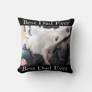 Foto van Cute Dog Best Dad Ever Black Kussen