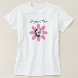 Foto van Cute Dog op  roze mam T-shirt