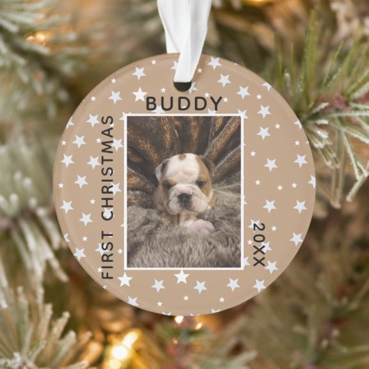 Foto van Cute First Kerstpuppy Dog Ornament (Boom)