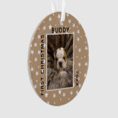 Foto van Cute First Kerstpuppy Dog Ornament (voorkant)
