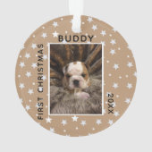 Foto van Cute First Kerstpuppy Dog Ornament (achterkant)