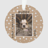 Foto van Cute First Kerstpuppy Dog Ornament (voorkant)