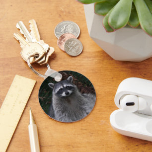 Foto van Cute Forest Raccoon Sleutelhanger