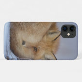 Foto van Cute Little Fox gekrompen in Winter Case-Mate iPhone Case (Achterkant (horizontaal))